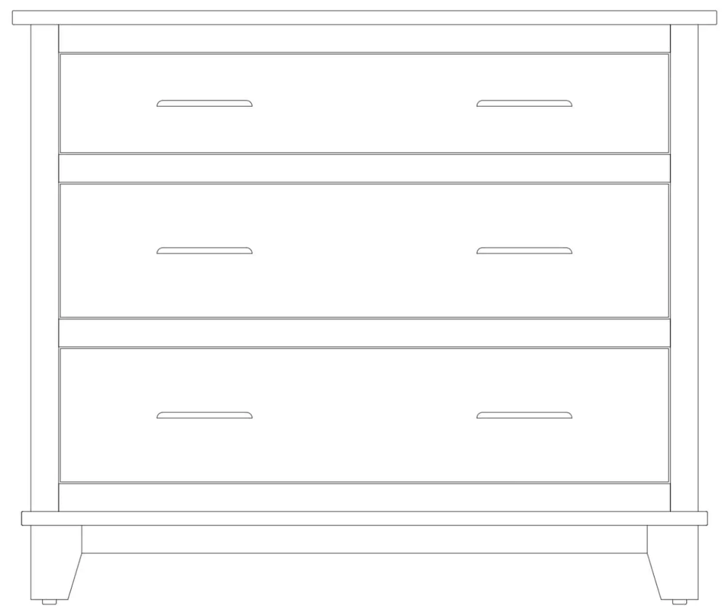 Solid wood dresser with multiple drawers, handcrafted by Amish artisans.