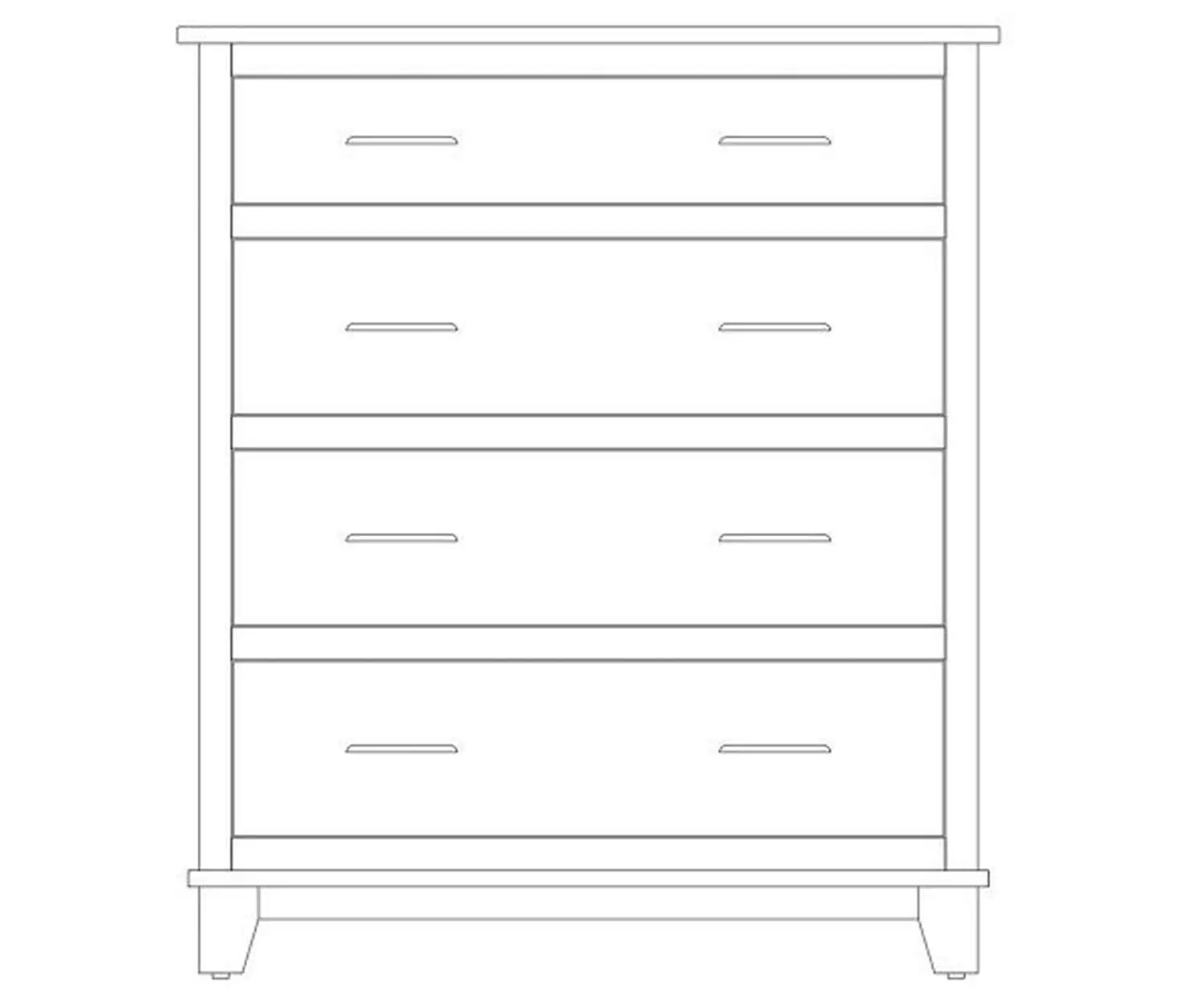 Solid wood dresser with multiple drawers for bedroom storage.