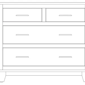 Amish-crafted solid wood dresser with multiple drawers, made in Millersburg, Ohio. Perfect for bedro.