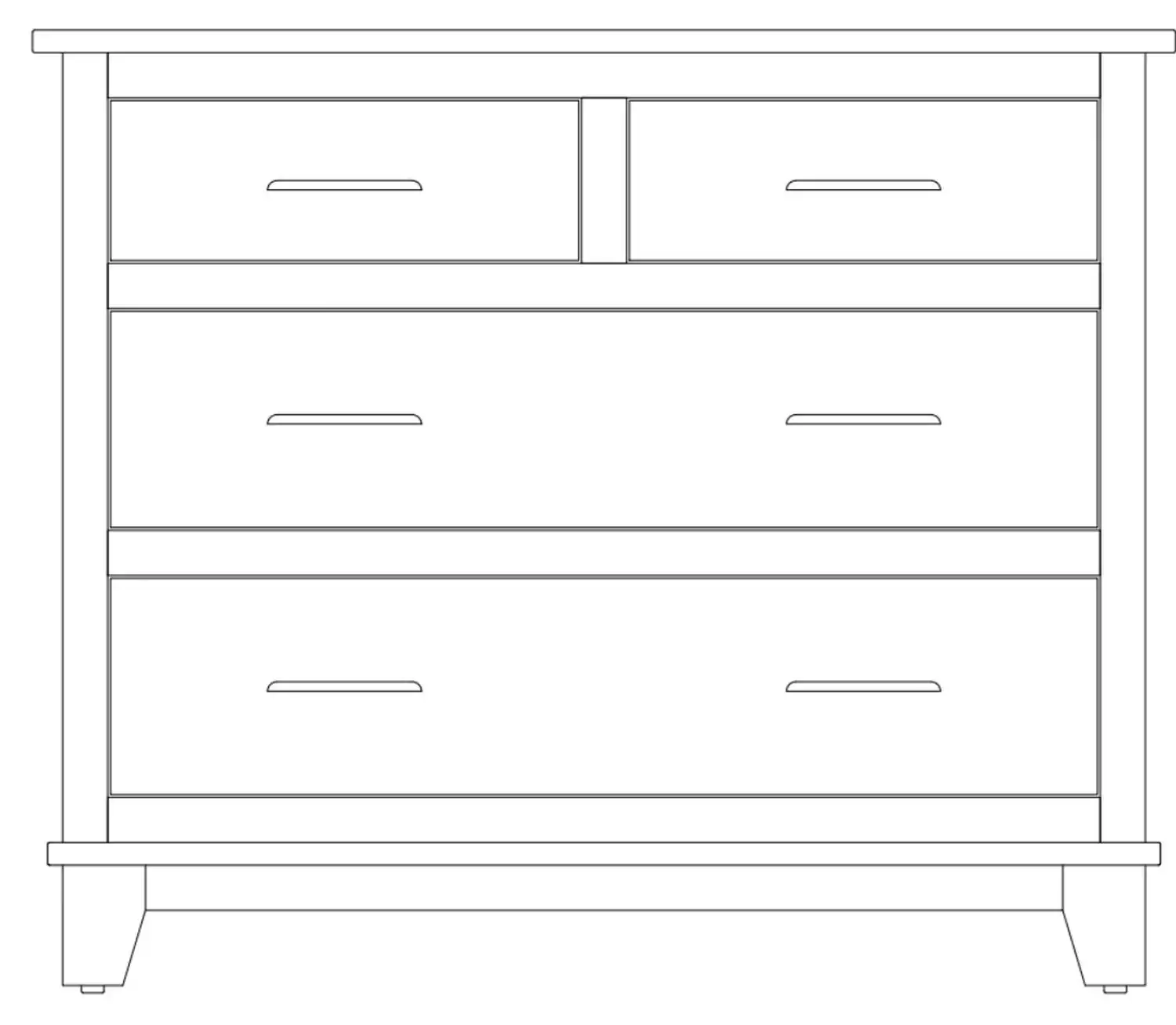 Amish-crafted solid wood dresser with multiple drawers, made in Millersburg, Ohio. Perfect for bedro.