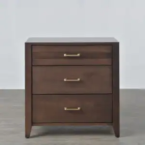 Van White 3 Drawer Nightstand - Quick Ship