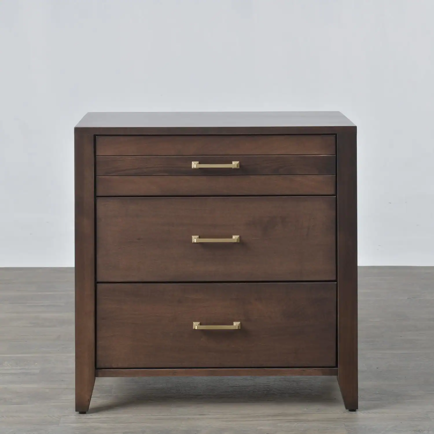 Van White 3 Drawer Nightstand - Quick Ship